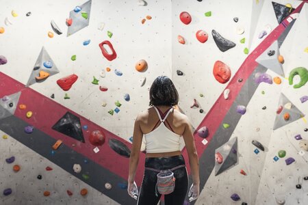 Climbing Wall Woman